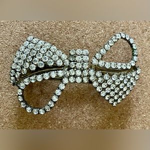 Vintage Rhinestone Bow Barrette